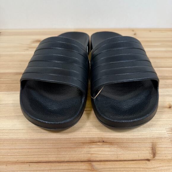 ADIDAS Adilette Cloudfoam Aqua Slides Mens 11 Triple Core Black (F35550) Shower - Picture 5 of 10